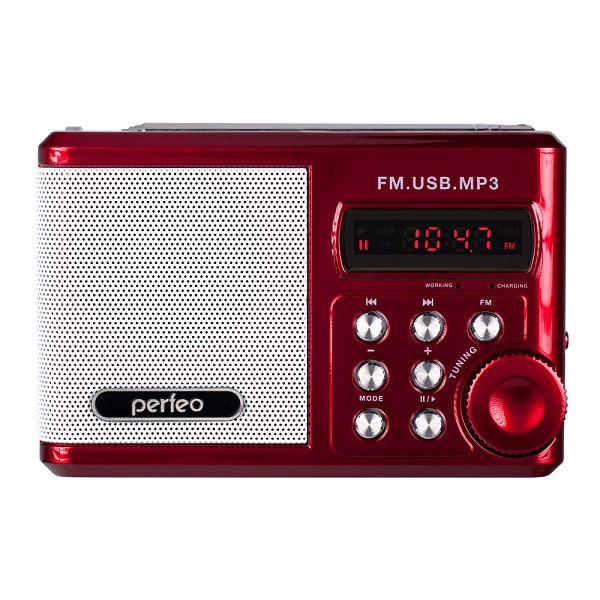 Радиоприемник PERFEO Sound Ranger PF-SV922 красный фото