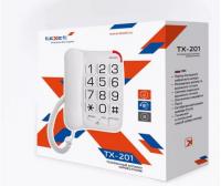 Телефон проводной TEXET TX-201 белый фото