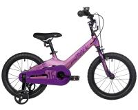 (м) Велосипед детский NOVATRACK 16"16M.COOPER.LC5 Магний-алюминий.рама, лиловый, полная защ.цепи, пе фото