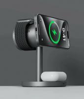 Беспроводное зарядное устройство Aukey 25W 3в1 Qi2    фото