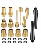 Переходник BEE PUMP, с велониппеля на автомобильный ниппель (DV-AV), сталь, золотистыйручного насоса фото