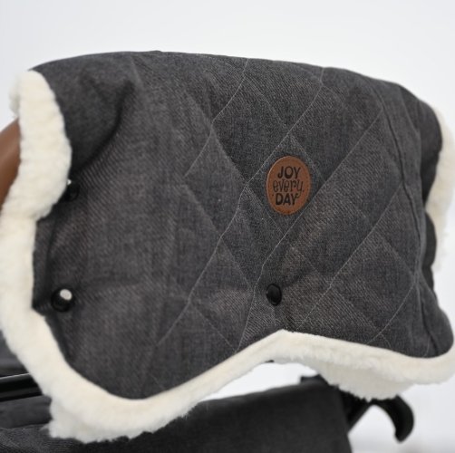 Санки-коляска "Joy every day J1/1" серый с кроликами фото