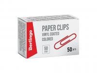 Скрепки 50мм, Berlingo, 50шт., цветные, карт. упаковка фото