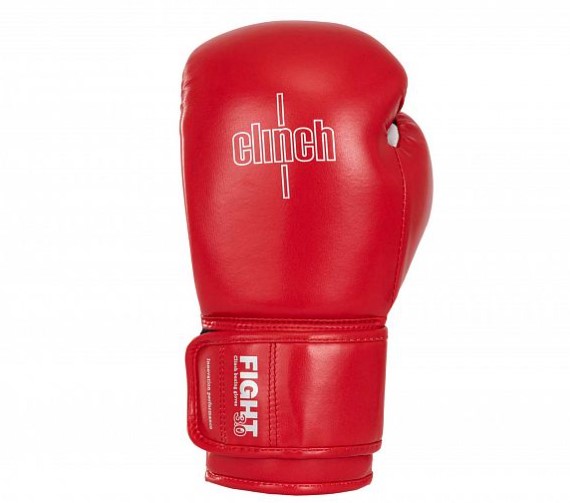Перчатки боксерские Clinch Fight 3.0 красно-белые (вес 10 унций) фото