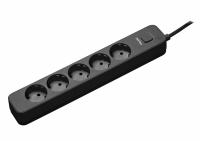 Удлинитель PERFEO PF_C3968, 5 роз - 5,0 м - черный фото