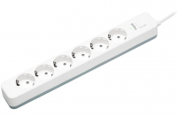 Удлинитель PERFEO PF_C3973, 6 роз - 5,0 м - белый фото