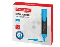 Текстовыделитель BRAUBERG "Contract", ГОЛУБОЙ, линия 1-5 мм, 150391 фото