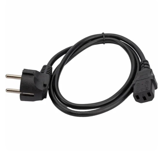 Кабель питания Cablexpert PC-186-1M, Schuko-C13, 3x0.5мм2, 6А, с заземлением, 1м, черный, пакет фото