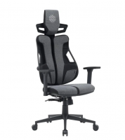 Кресло Cactus CS-CHR-DUO серый/черный с подголов. крестов. сталь пластик черный CS-CHR-DUO-GYBK , шт фото