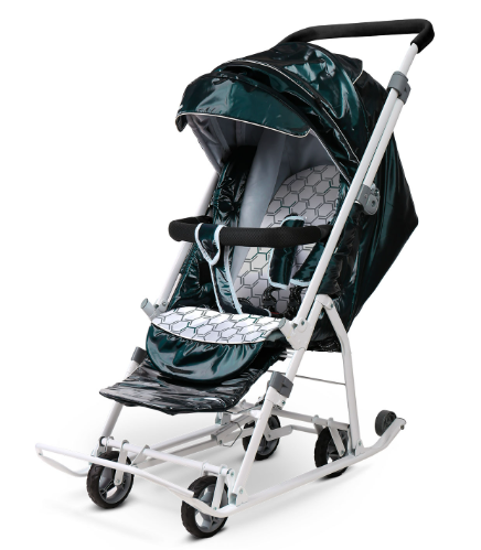 Санки-коляска Ника Наши Детки 9 изумруд НД9С/ИЗ фото