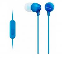 Наушники с микрофоном SONY MDR-EX14AP синий фото