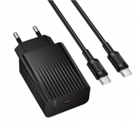 Сетевое зарядное устройство Borofone BAS75Aaa 1Type-C 3.0A PD30W для Type-C (черный) (6941991122859) фото