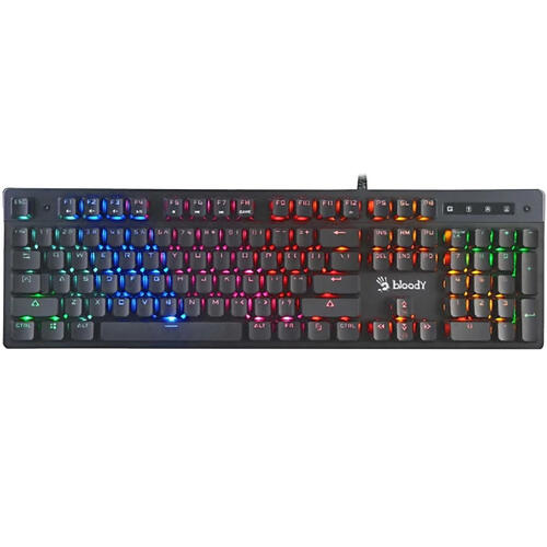 Клавиатура A4 Bloody B500N серый USB for gamer LED фото