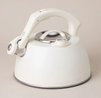 Чайник со свистком AGNESS 908-066 ТЮДОР с термометром 3,0л, бежевый фото