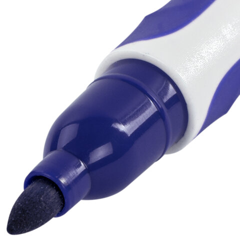 Маркер стираемый для белой доски СИНИЙ, BRAUBERG "SOFT LITE", 3 мм, резиновая вставка, 152105 фото