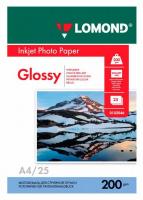 Фотобумага Lomond 0102046 A4/200г/м2/25л./белый глянцевое для струйной печати фото