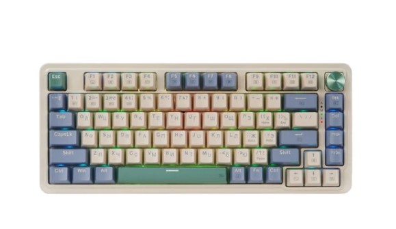 Клавиатура механическая Redragon Ucal Pro RGB Bluetooth, Wireless беж-фио/зел фото
