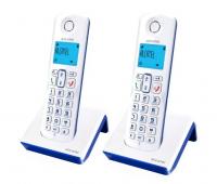 Тел. аппарат Dect Alcatel S230 Duo ru white белый (труб. в компл.:2шт) АОН фото