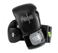Перчатки боксерские Clinch Contender серебристо-черные (вес 12 унций) C184  фото