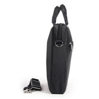 Сумка портфель BRAUBERG PRACTICAL с отд. для ноутбука 15,6", Grey line, черная, 29х40х7 см, 272604 фото