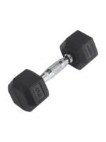 Гантель обрезиненная STARFIT DB-301  4 кг, черная фото