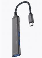 Хаб USB 3.0 PERO MH03 USB-С TO USB-C+USB 3.0+USB 2.0+USB 2.0, серый, MH03GR фото