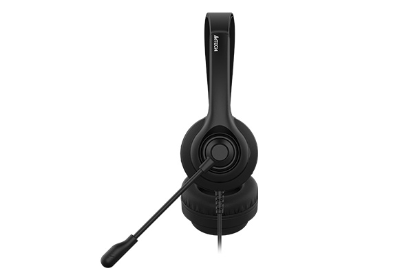 Наушники с микрофоном A4Tech HS-8i черный 1.8м накладные фото