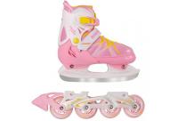 Раздвижные коньки-ролики BlackAqua AS-410 (р.35-38, фуксия) фото