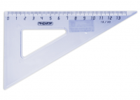 Треугольник пластик 30*13 см ПИФАГОР, тонированный, прозрачный, 210617 фото