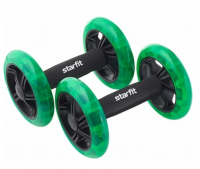 Ролики для пресса раздельные STARFIT RL-107 черный/ярко-зеленый фото