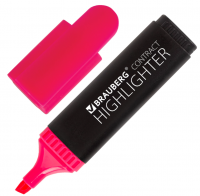 Текстовыделитель BRAUBERG "Contract", РОЗОВЫЙ, линия 1-5 мм, 150392 фото