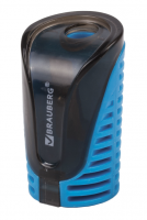 Точилка BRAUBERG CELL с контейнером, пластиковая, овальная, цвет корпуса ассорти, 226944 фото