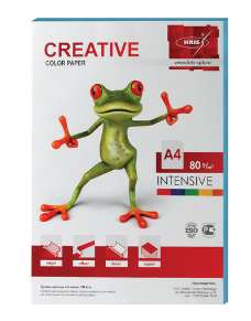 Бумага Creative color (Креатив) А4, 80г/м, 100 л. интенсив голубая, БИpr-100г, ш/к 45254 фото