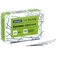 Булавки офисные OfficeSpace, 24мм, 500шт., картонная коробка фото