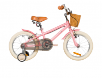 (м) Велосипед детский NOVATRACK 14"143ADELE.PN6 сталь, розовый, полная защита цепи, ручной передний  фото