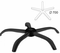 Пятилучие для кресла, нагрузка до 120 кг., диаметр 700мм., металлическое, черное, 533052 фото