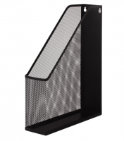 Лоток вертикальный для бумаг BRAUBERG "Germanium" (250х72х315 мм), металлический , черный, 231948 фото