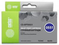 Картридж Cactus CS-EPT0551 черный для Epson Stylus RX520/Stylus Photo R240 (10мл) фото