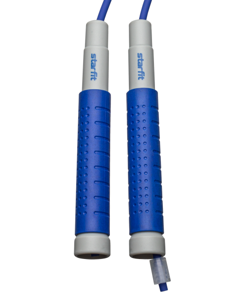 Скакалка STARFIT RP-401 c силиконовыми ручками, 3 м, синий фото