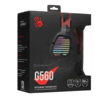 Игровые наушники с микрофоном A4 Bloody G560 черный/красный 2м мониторные USB (G560 SPORTS RED) фото