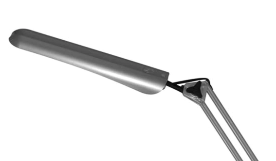 Лампа настольная Гермес на струбцине, СВЕТОДИОДНАЯ, 8 Вт, серебро фото