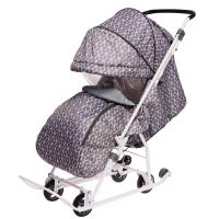 Санки-коляска Ника Наши детки 3-1К с ромбиками серый НДТ3-1К/4 фото