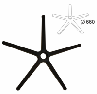 Пятилучие для кресла, нагрузка до 120 кг., диаметр 660мм., пластиковое, черное, 533053 фото