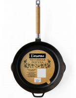 Сковорода ГАРДАРИКА 0326 глубокая, чугун 26см, съемная ручка фото