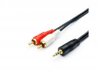Кабель ATCOM (АТ7397) кабель Audio DC3.5 - > 2RCA mini-Jack(M) - > 2 тюльпана (M) 1,5 м фото