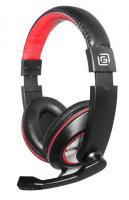 Игровые наушники с микрофоном Оклик HS-L390G DRAGON черный/красный 1.8м фото