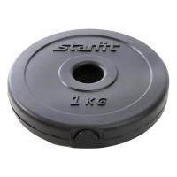 Диск пластиковый STARFIT BB-203  1 кг, d=26 мм, черный фото
