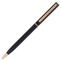 Ручка подарочная шариковая BRAUBERG Slim Black, корп.черный, узел 1мм, линия 0,7мм, синяя, 141402 фото