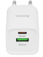 Зарядное устройство HOCO C149A 1USB+1Type-C 3.0A PD 30W+QC3.0 , White фото