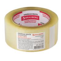Скотч 48 мм х 100 м, упаковочный прозрачный, толщина 45 микрон, BRAUBERG, 221109 фото